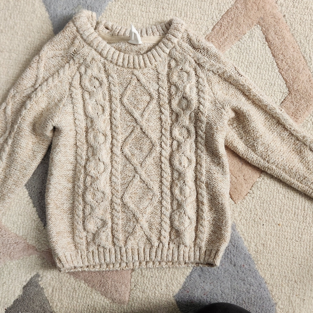 H&m cotton oatmeal sweater 2t